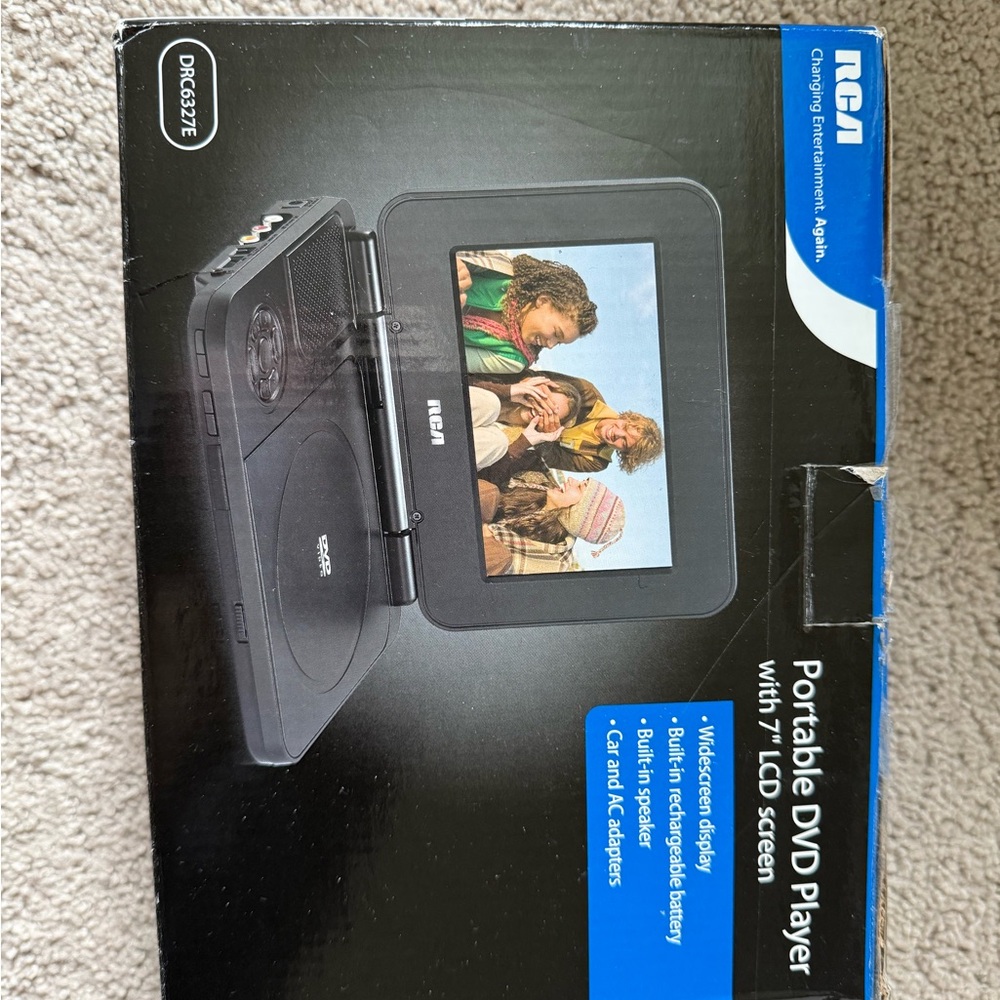Black Portable DVD Player with 7-Inch LCD Screen